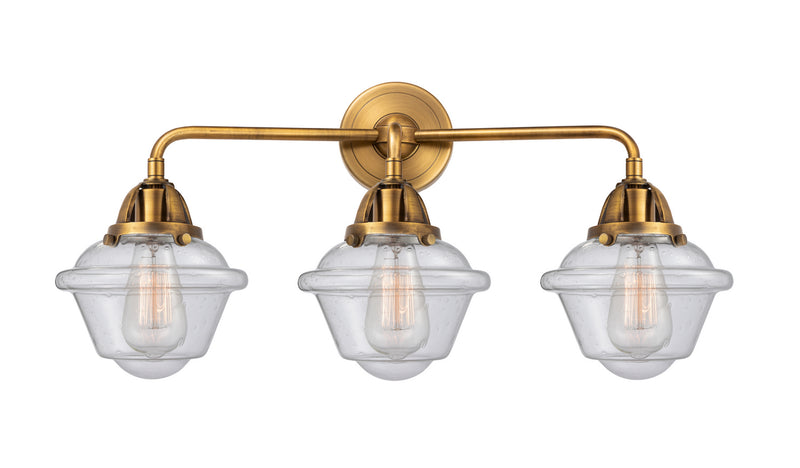 Innovations 288-3W-BB-G534 Three Light Bath Vanity, Brushed Brass