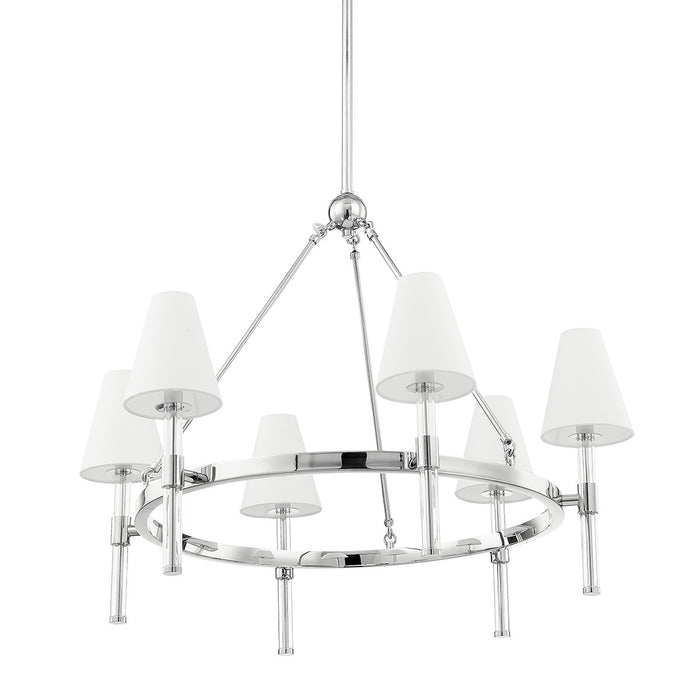 Mitzi H630806-PN Six Light Chandelier, Polished Nickel