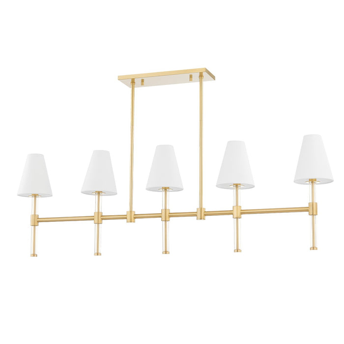 Mitzi H630905-AGB Five Light Linear, Aged Brass