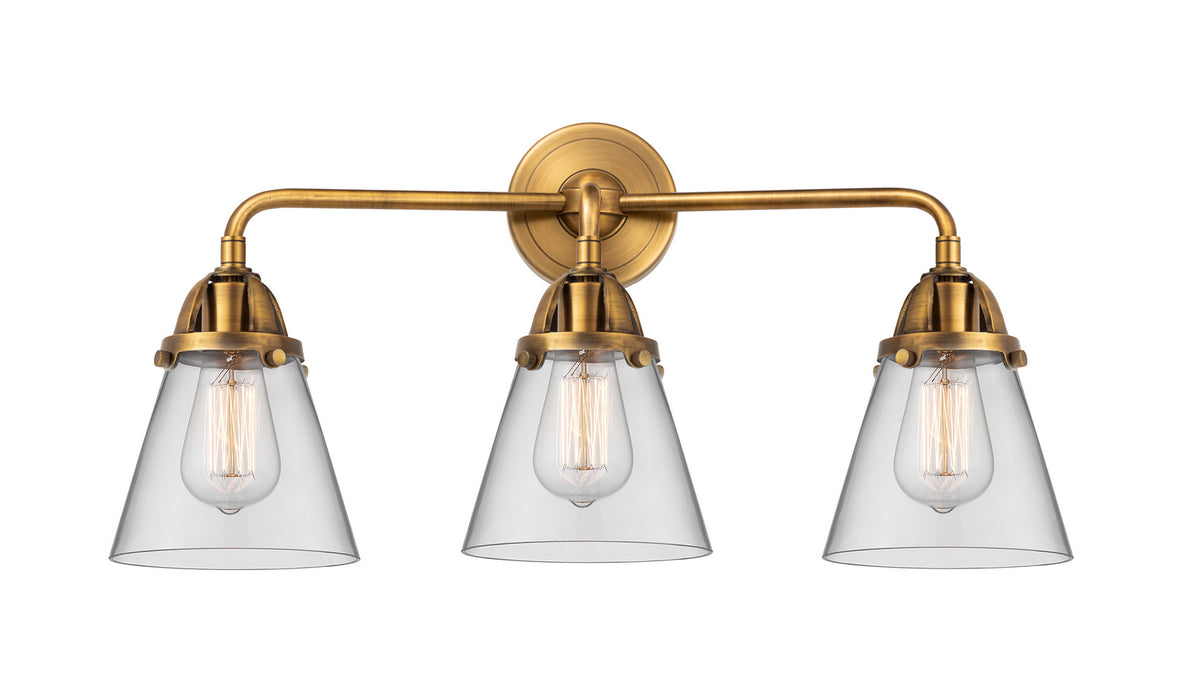Innovations 288-3W-BB-G62 Three Light Bath Vanity, Brushed Brass