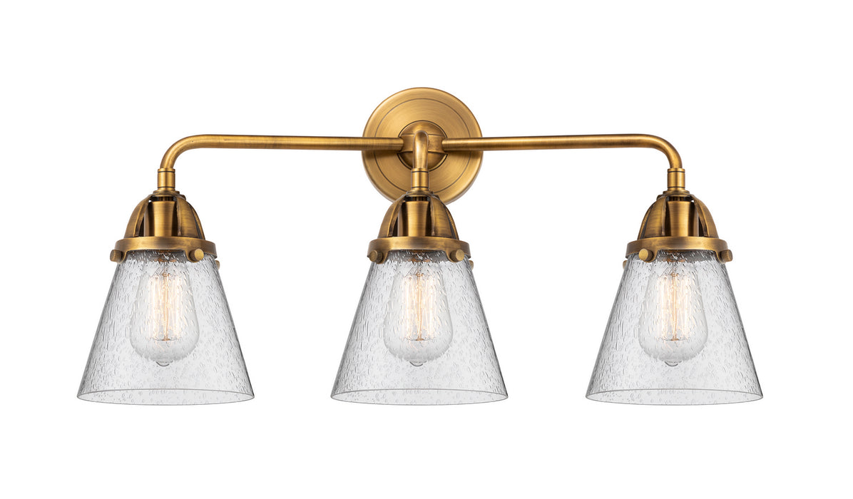 Innovations 288-3W-BB-G64 Three Light Bath Vanity, Brushed Brass