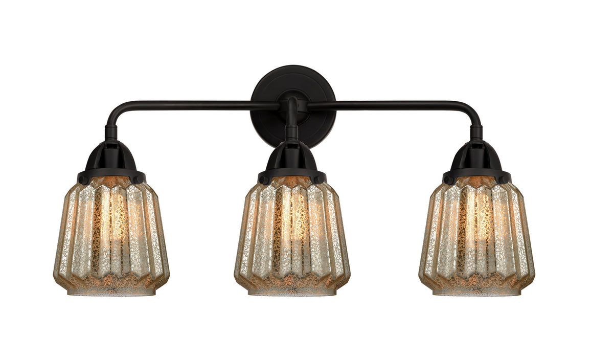 Innovations 288-3W-BK-G146 Three Light Bath Vanity, Matte Black