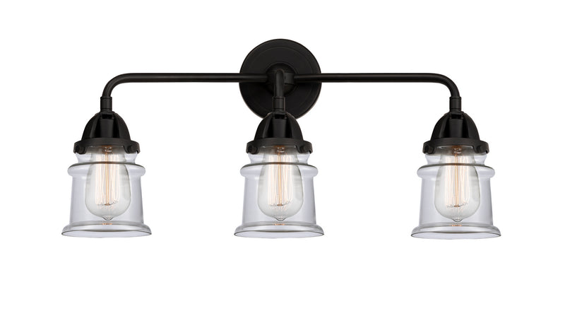 Innovations 288-3W-BK-G182S Three Light Bath Vanity, Matte Black