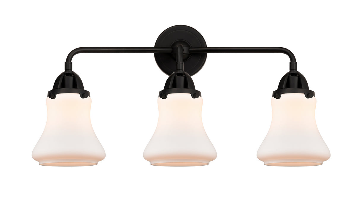 Innovations 288-3W-BK-G191 Three Light Bath Vanity, Matte Black