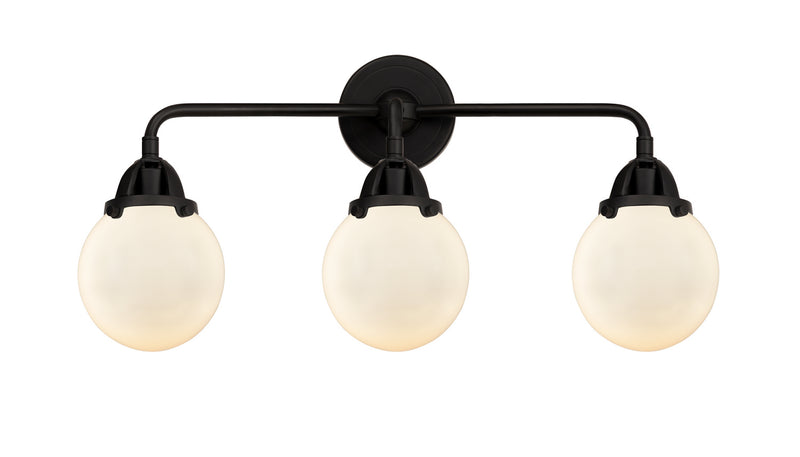Innovations 288-3W-BK-G201-6 Three Light Bath Vanity, Matte Black