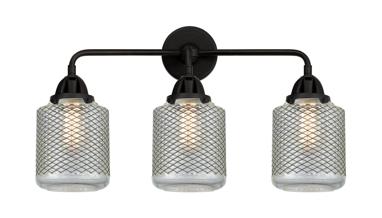 Innovations 288-3W-BK-G262 Three Light Bath Vanity, Matte Black