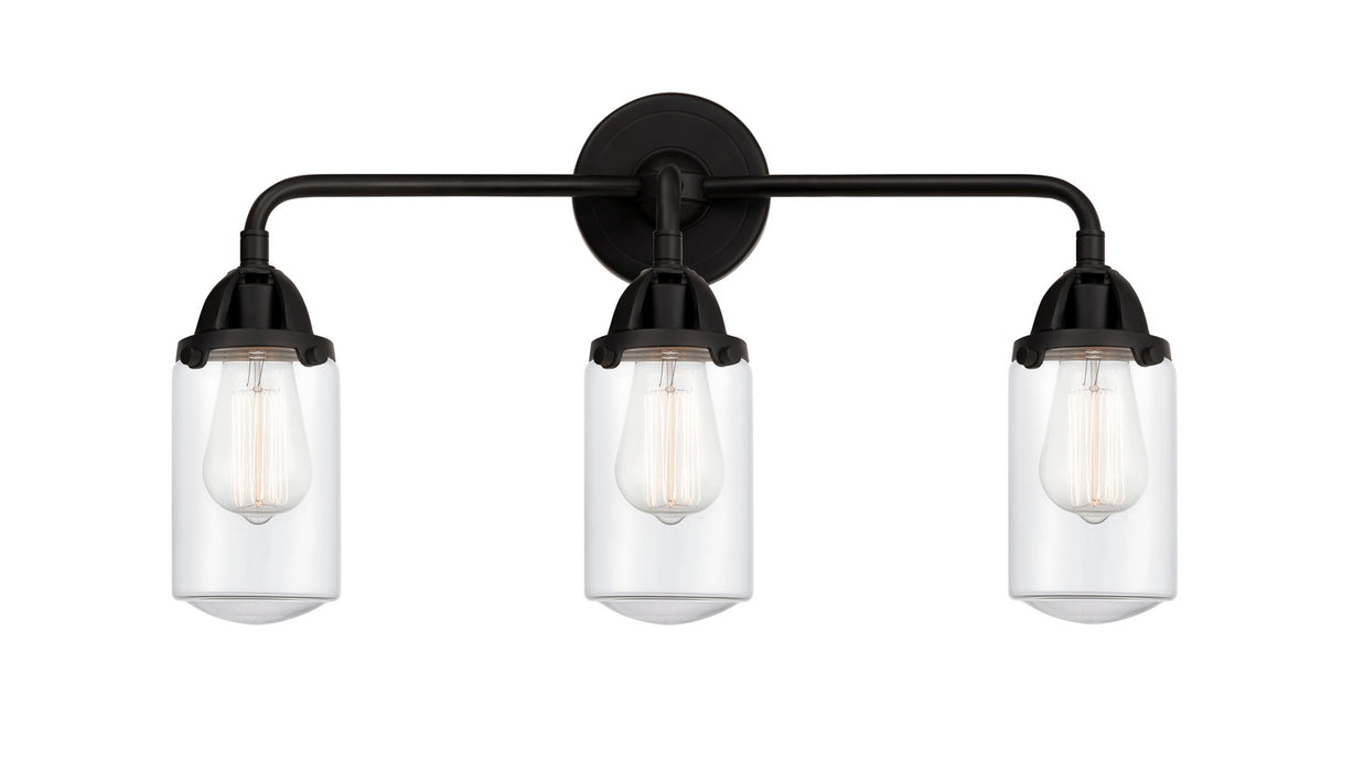 Innovations 288-3W-BK-G312 Three Light Bath Vanity, Matte Black