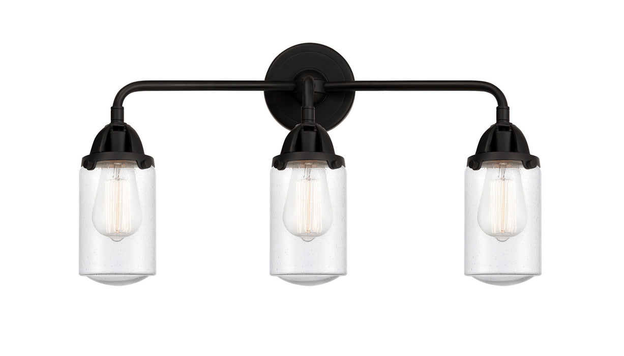 Innovations 288-3W-BK-G314 Three Light Bath Vanity, Matte Black