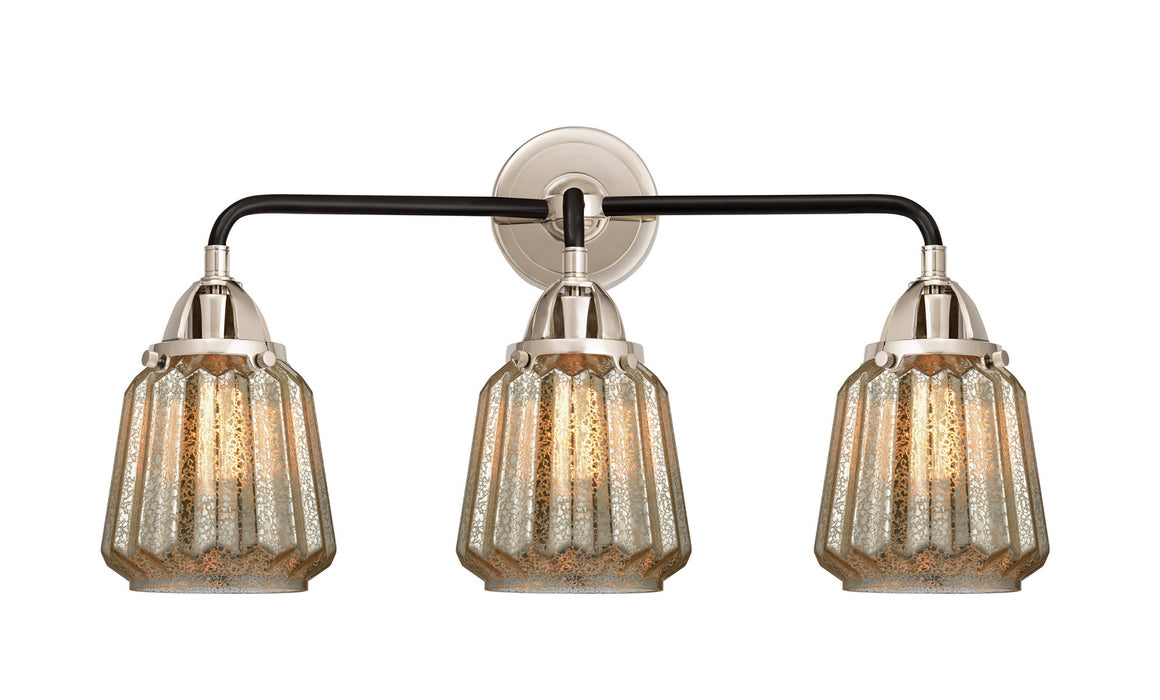 Innovations 288-3W-BPN-G146 Three Light Bath Vanity, Black Polished Nickel