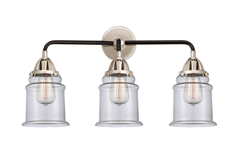 Innovations 288-3W-BPN-G182 Three Light Bath Vanity, Black Polished Nickel