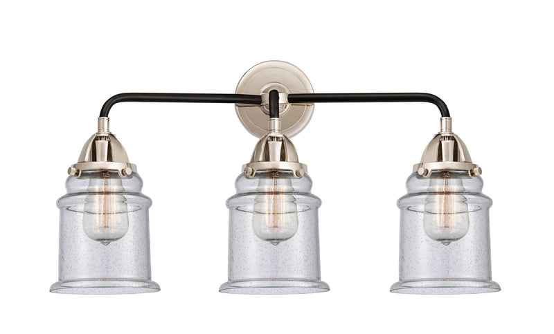 Innovations 288-3W-BPN-G184 Three Light Bath Vanity, Black Polished Nickel