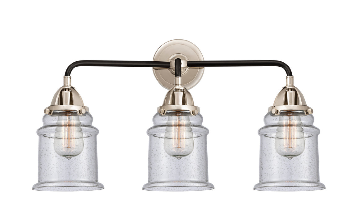 Innovations 288-3W-BPN-G184 Three Light Bath Vanity, Black Polished Nickel