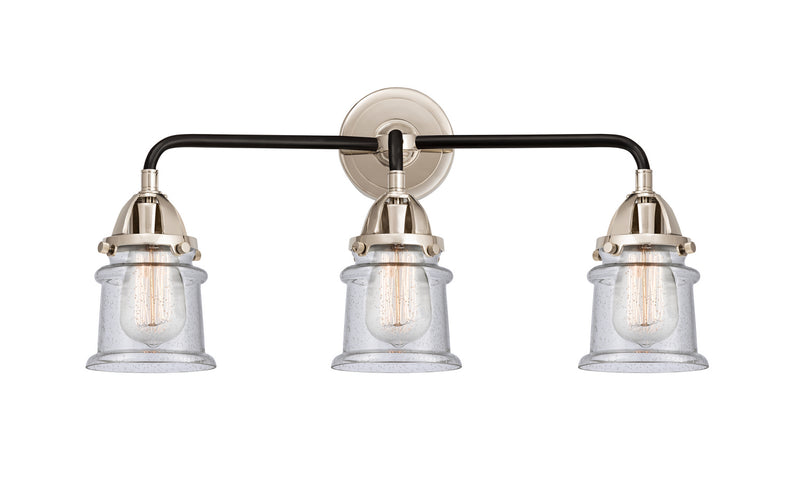 Innovations 288-3W-BPN-G184S Three Light Bath Vanity, Black Polished Nickel