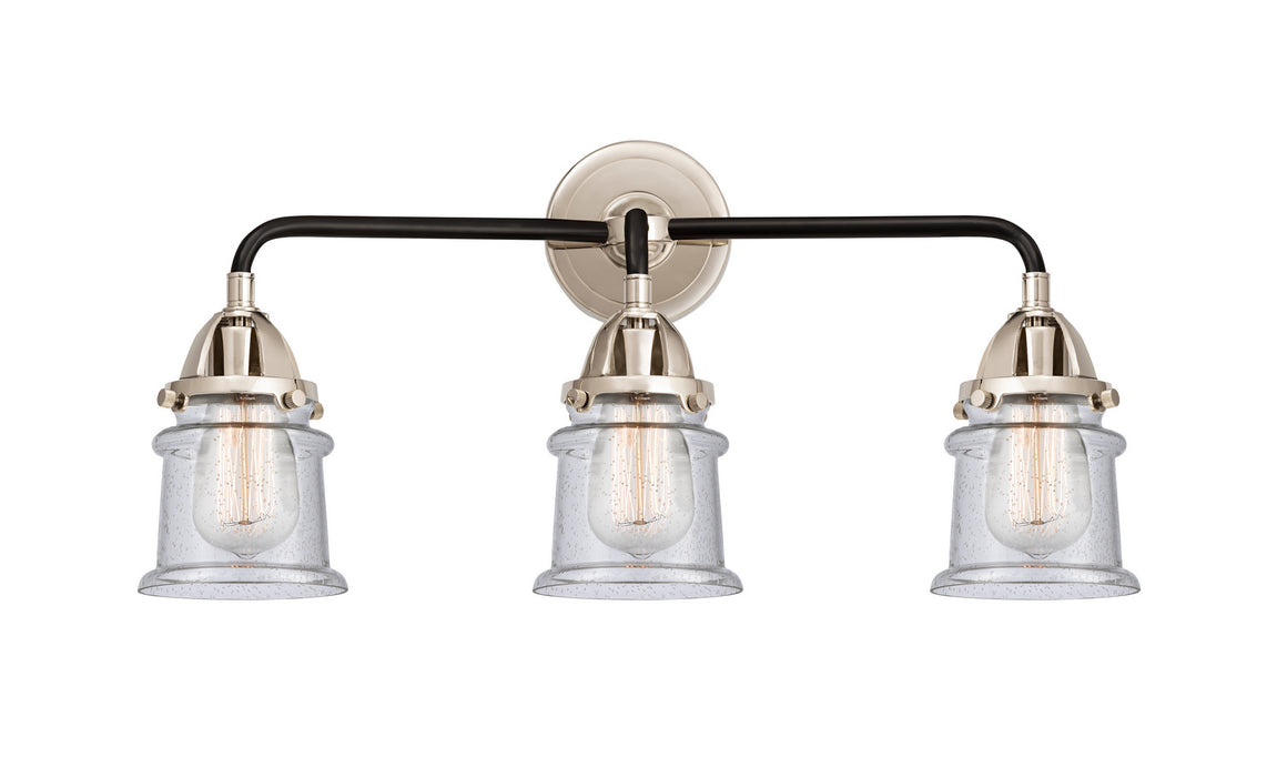 Innovations 288-3W-BPN-G184S Three Light Bath Vanity, Black Polished Nickel
