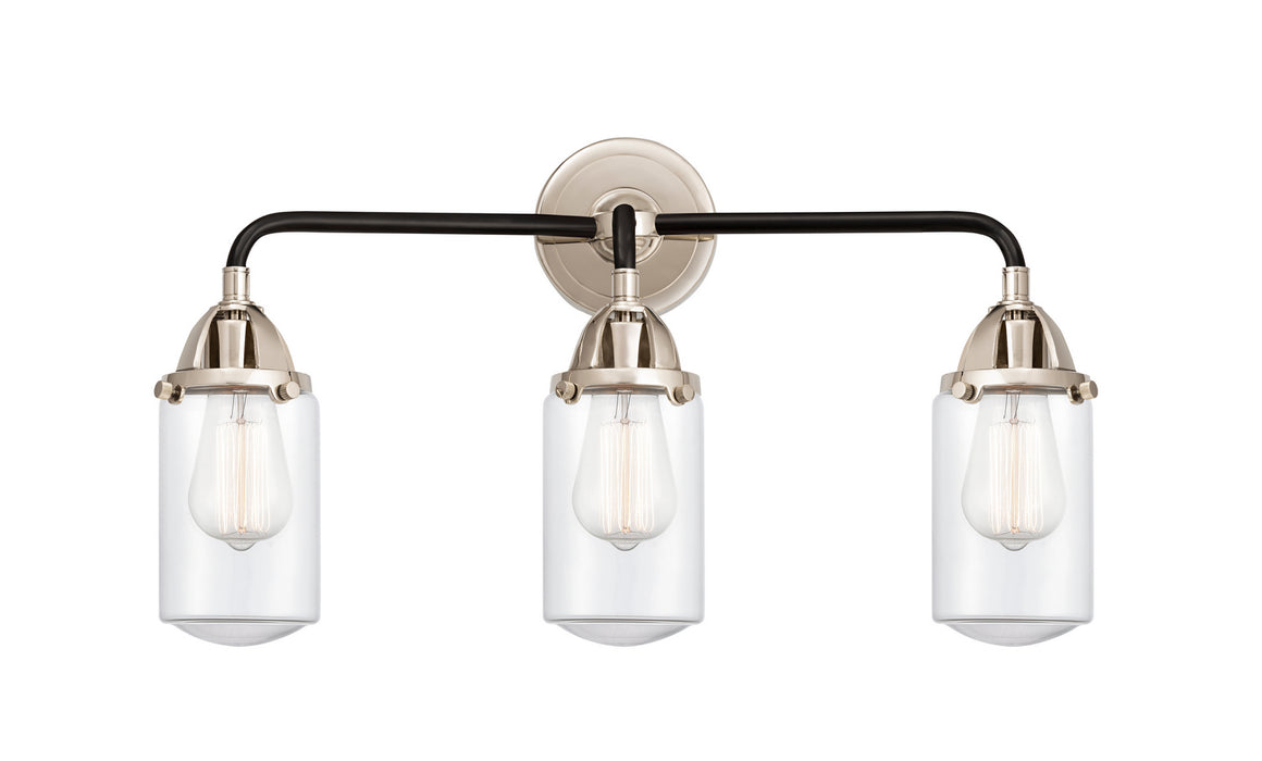 Innovations 288-3W-BPN-G312 Three Light Bath Vanity, Black Polished Nickel