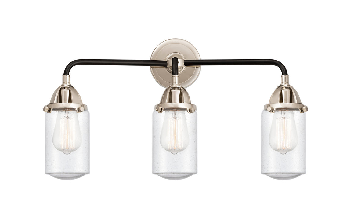 Innovations 288-3W-BPN-G314 Three Light Bath Vanity, Black Polished Nickel
