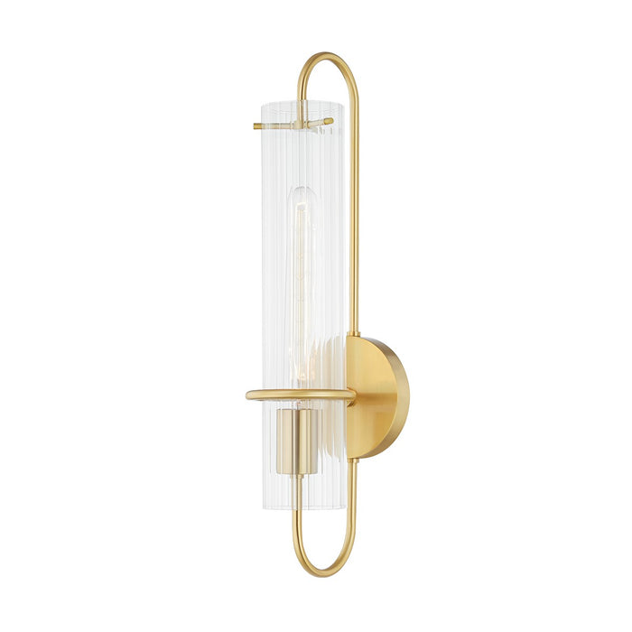 Mitzi H640101-AGB One Light Wall Sconce, Aged Brass