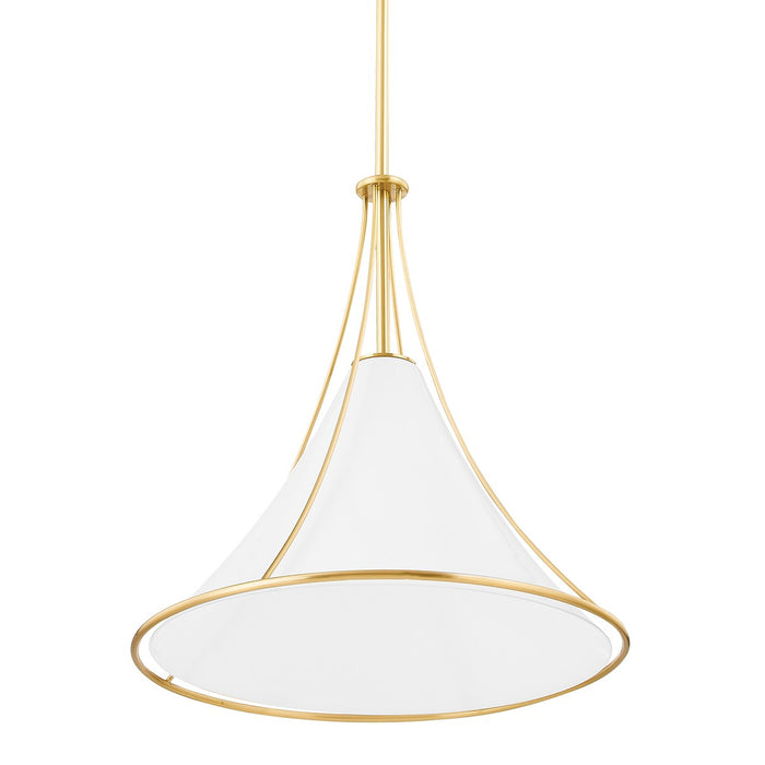 Mitzi H645701L-AGB One Light Pendant, Aged Brass