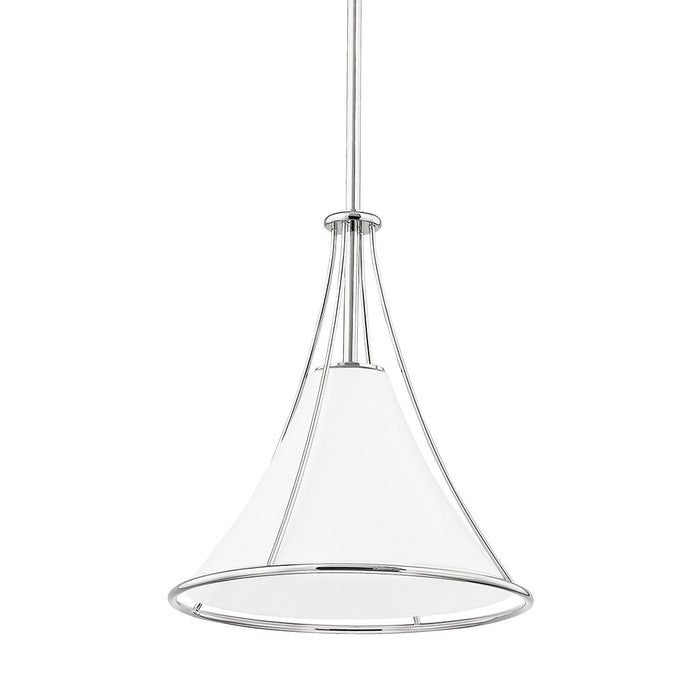 Mitzi H645701S-PN One Light Pendant, Polished Nickel