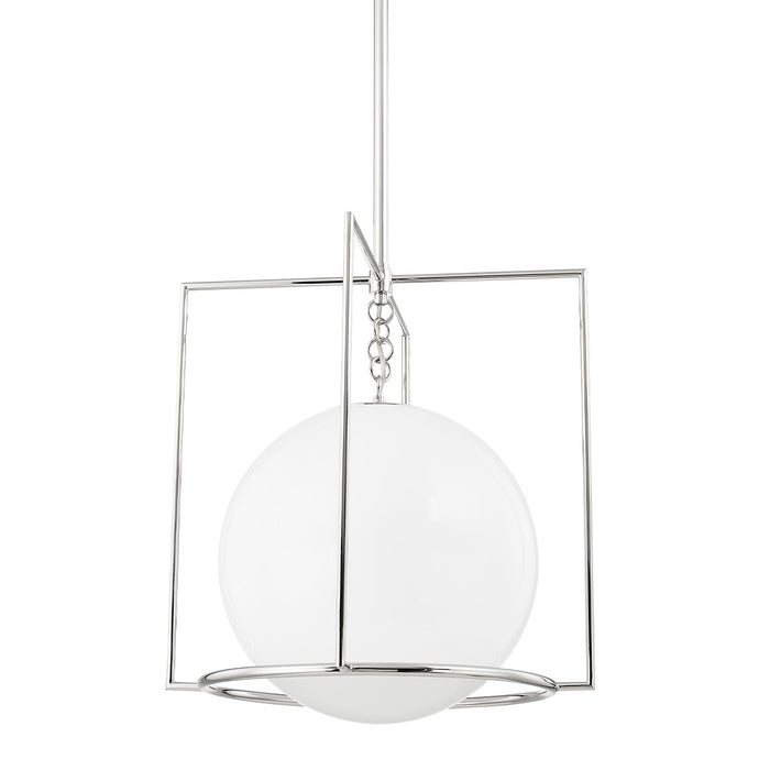 Mitzi H648701L-PN One Light Pendant, Polished Nickel