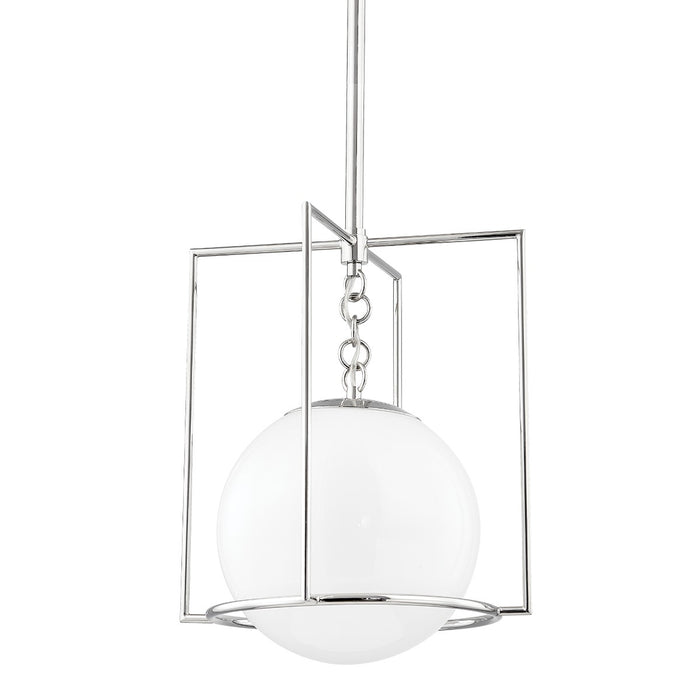 Mitzi H648701S-PN One Light Pendant, Polished Nickel