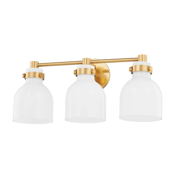 Mitzi H649303-AGB Three Light Bath and Vanity, Aged Brass