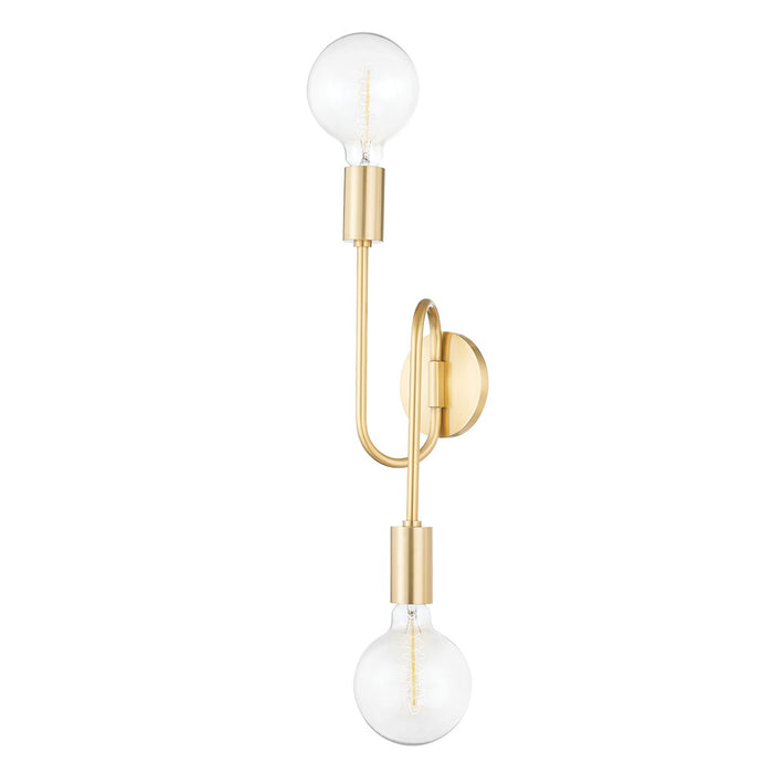 Mitzi H655102B-AGB Two Light Wall Sconce, Aged Brass