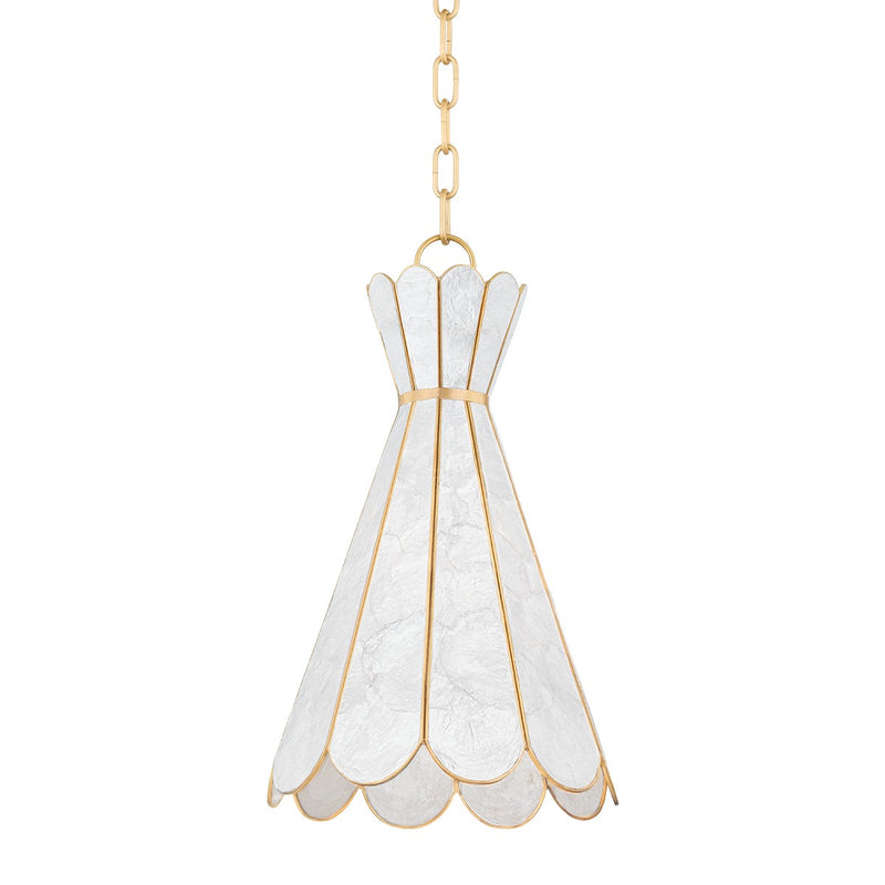 Mitzi H662701-AGB One Light Pendant, Aged Brass