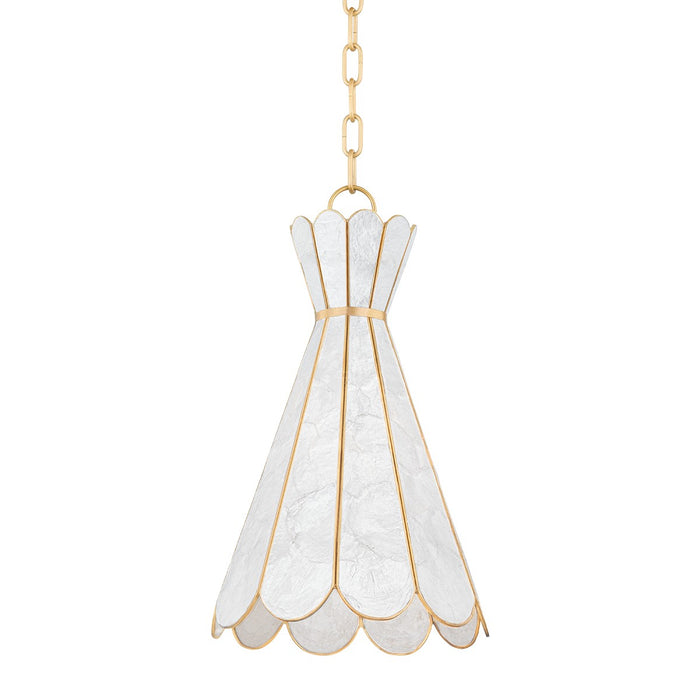 Mitzi H662701-AGB One Light Pendant, Aged Brass