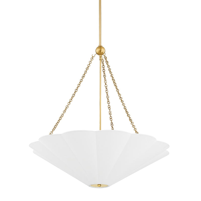 Mitzi H676703-AGB Three Light Pendant, Aged Brass