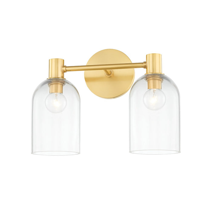 Mitzi H678302-AGB Two Light Bath and Vanity, Aged Brass