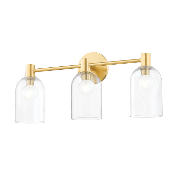 Mitzi H678303-AGB Three Light Bath and Vanity, Aged Brass