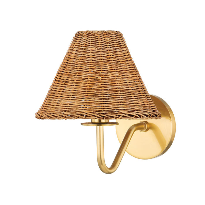 Mitzi H704101-AGB One Light Wall Sconce, Aged Brass