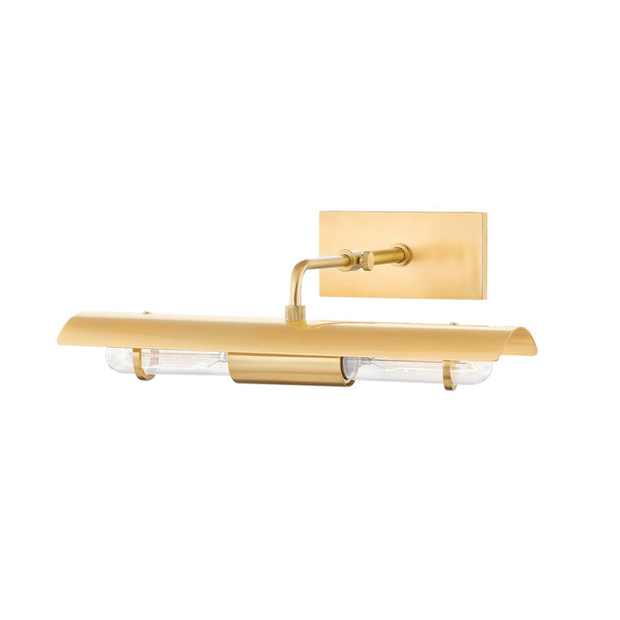Mitzi H741102A-AGB Two Light Picture Light, Aged Brass