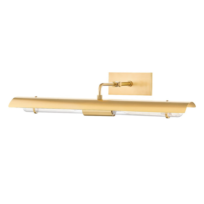 Mitzi H741102B-AGB Two Light Picture Light, Aged Brass