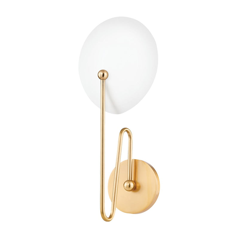 Mitzi H743101-AGB/TWH One Light Wall Sconce, Aged Brass/Textured White