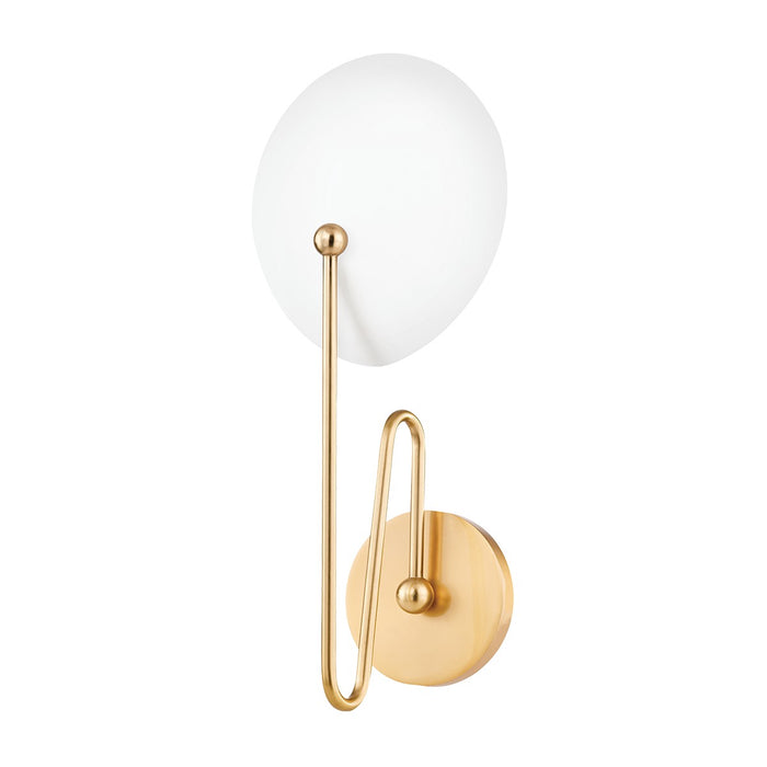 Mitzi H743101-AGB/TWH One Light Wall Sconce, Aged Brass/Textured White