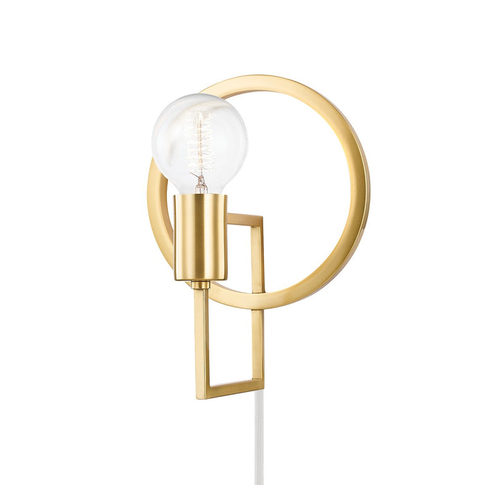 Mitzi HL637201-AGB One Light Wall Sconce, Aged Brass