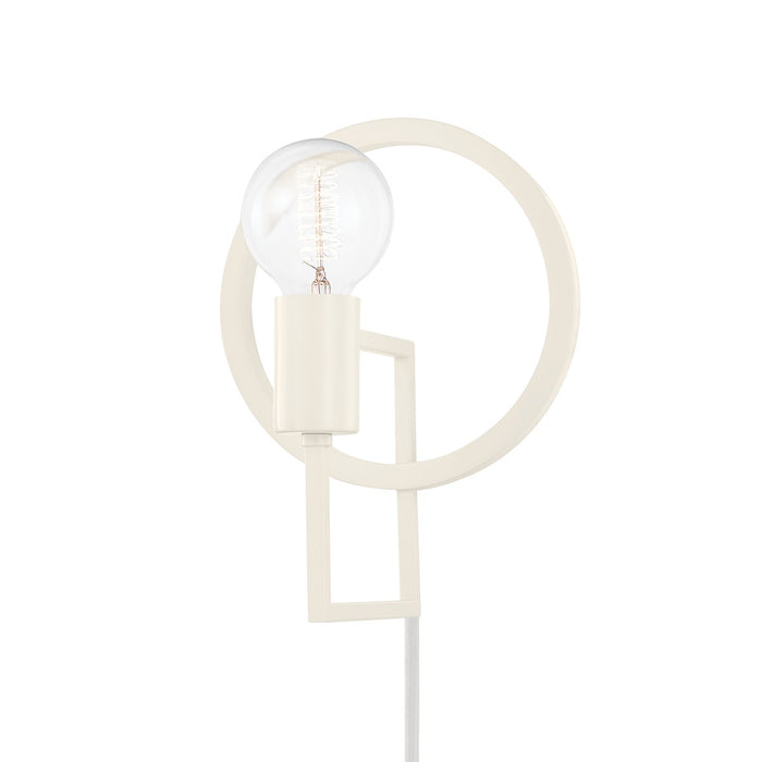 Mitzi HL637201-SCR One Light Wall Sconce, Soft Cream