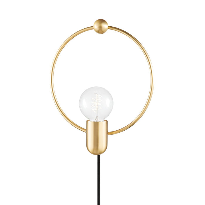 Mitzi HL638201-AGB One Light Wall Sconce, Aged Brass