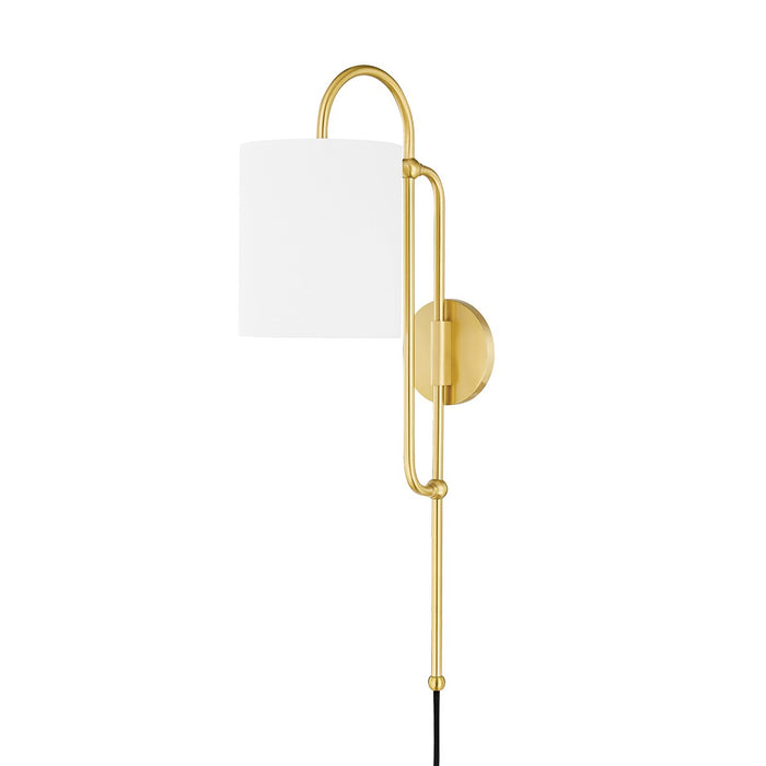 Mitzi HL641201-AGB One Light Wall Sconce, Aged Brass