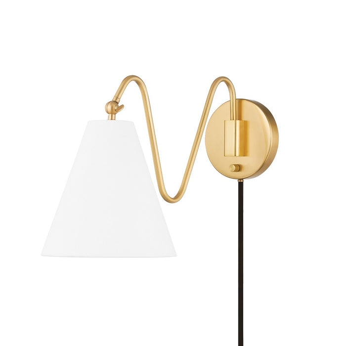 Mitzi HL699101-AGB One Light Wall Sconce, Aged Brass