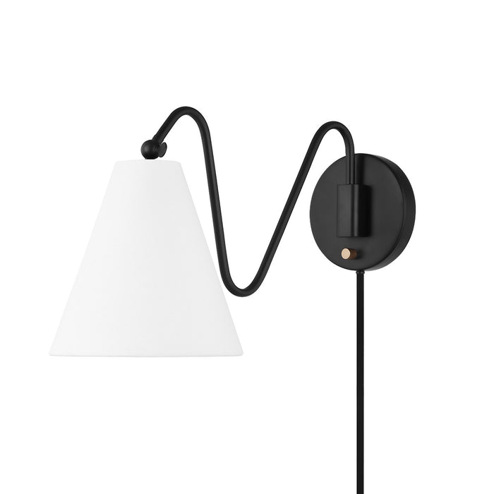 Mitzi HL699101-SBK One Light Wall Sconce, Soft Black