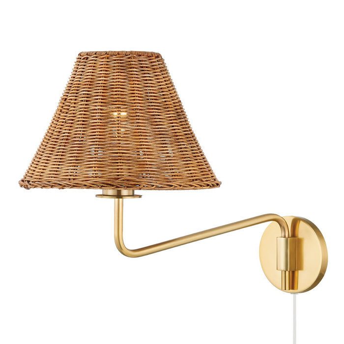 Mitzi HL704201-AGB One Light Wall Sconce, Aged Brass