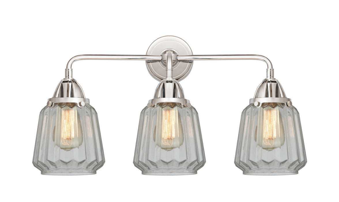 Innovations 288-3W-PC-G142 Three Light Bath Vanity, Polished Chrome