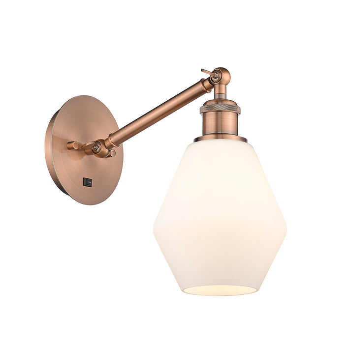 Innovations 317-1W-AC-G651-6 One Light Wall Sconce, Antique Copper