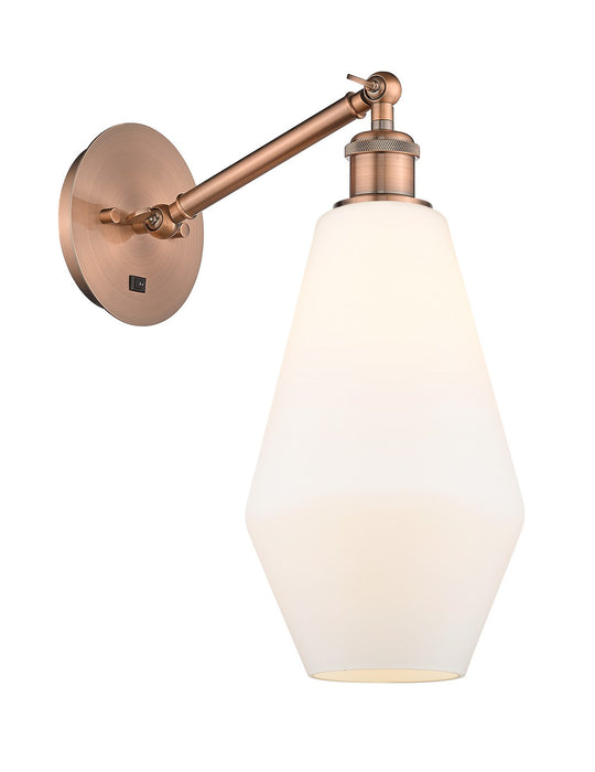 Innovations 317-1W-AC-G651-7-LED LED Wall Sconce, Antique Copper