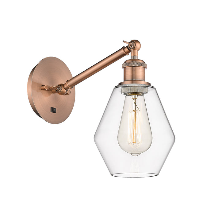 Innovations 317-1W-AC-G652-6 One Light Wall Sconce, Antique Copper