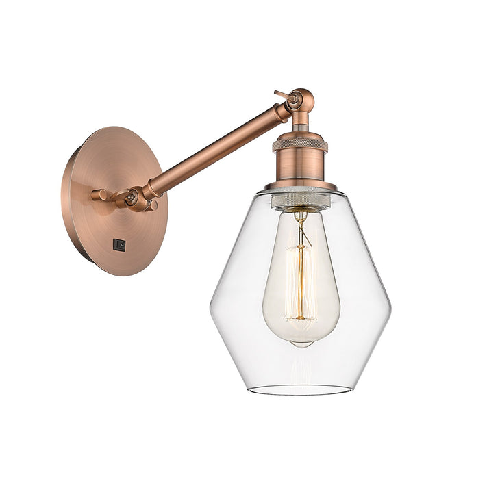 Innovations 317-1W-AC-G652-6-LED LED Wall Sconce, Antique Copper