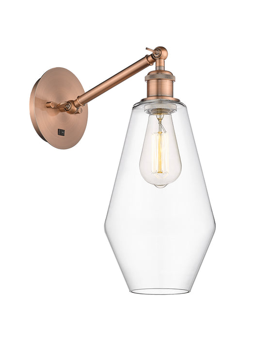 Innovations 317-1W-AC-G652-7 One Light Wall Sconce, Antique Copper